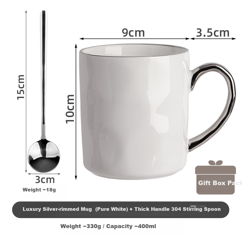 Banwushenghuo Ceramic Mug, Office Water Cup, Women's And Couples' Cups, Aesthetically Pleasing Coffee Cup, Breakfast Cup, Creative Drinking Cup