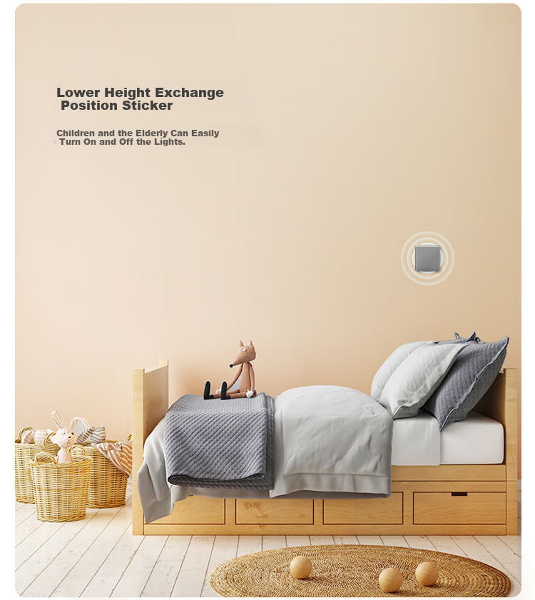 BULL Switch Socket, Wireless Remote Control Switch, Single-Pole Single-Throw Switch, Dual-Control Multi-Control, No Wiring Modification Required, Q111 Gray 3