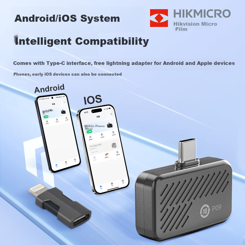 Тепловизор HIKMICRO P09 для смартфона, инфракрасный, 192x192, измерение температуры, детектор утечек, Android/iOS
