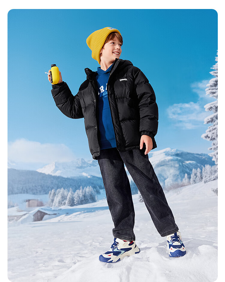 BALABALA Children's down Jacket for Boys And Girls, Winter 2025 Baby Coat, Parent-Child Warm Thick Puffer Jacket for Older Kids 3