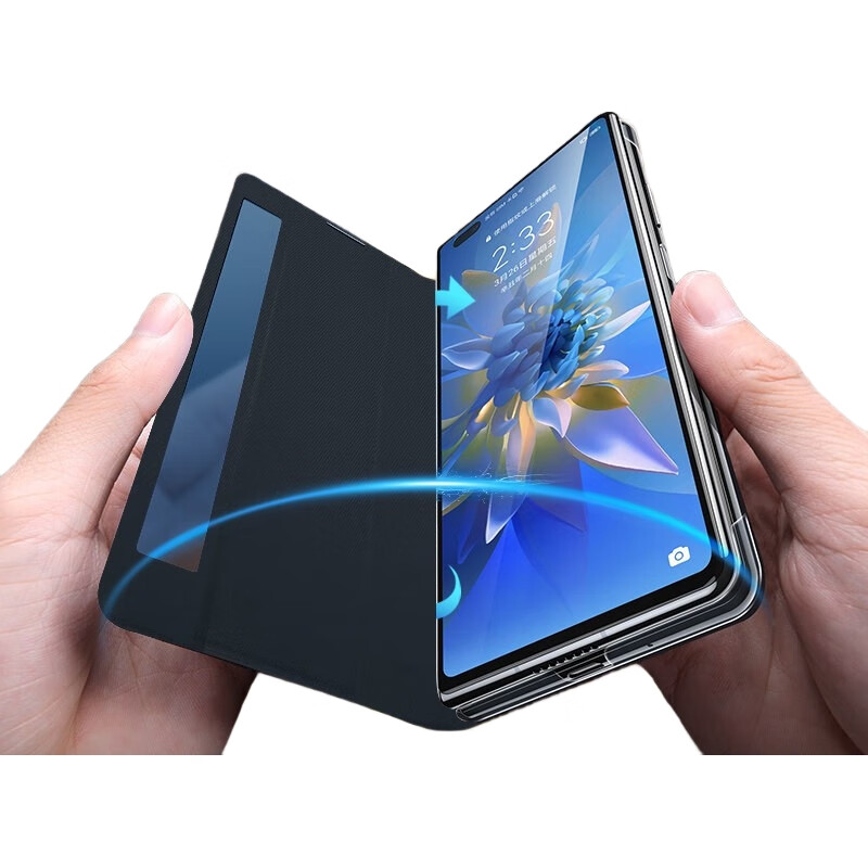 Кожаный чехол KOOLIFE для Huawei Mate X2/Collection Edition, с окном Smart View, подставкой для складного экрана, полная защита от падений, деловой флип-чехол из натуральной кожи