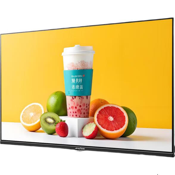 AUX 55-inch HD Wall-mounted Advertising Display Screen for Milk Tea and Restaurant Hanging Marketing Electronic Menu Display Screen