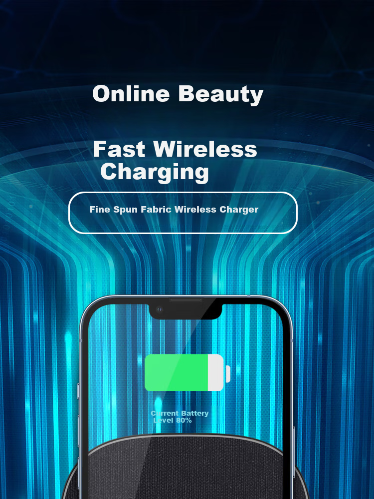 ESCASE Wireless Phone Charger, Desktop Charging Pad Base, 10W Compatible with Apple IPhone 16/15/14/13 Pro Max/Earphones, Huawei Xiaomi WBF13 Khaki Color 1