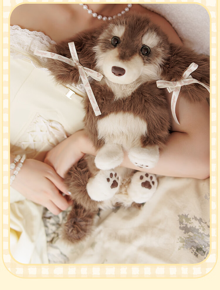 Chongke [Huang Zihongfan's Style] Pet Sausage Dog Handbag, Plush Stuffed Animal Shoulder Bag, Birthday Gift for Girls 7
