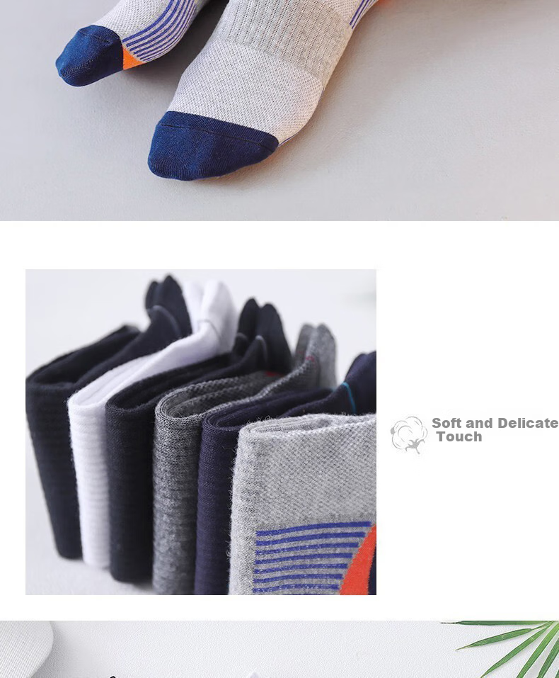 Mianshisan Men's Socks, Summer Thin Mesh Breathable Boat Socks, Low-Cut Short Sports Summer TT 11