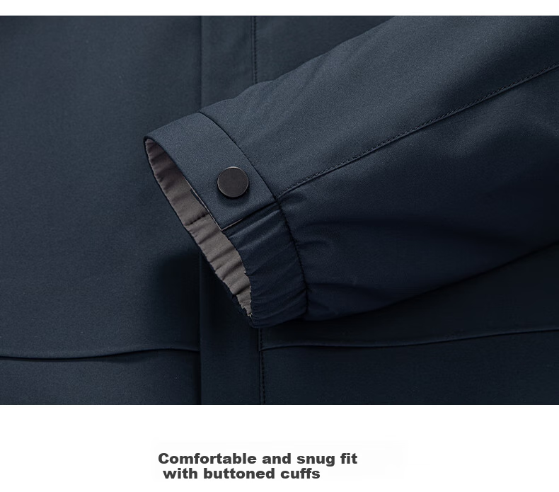 ROMON Double-Sided Lapel Jacket for Men with Detachable Hood, Easy-Care Business Coat for Young And Middle-Aged Men in Spring 14