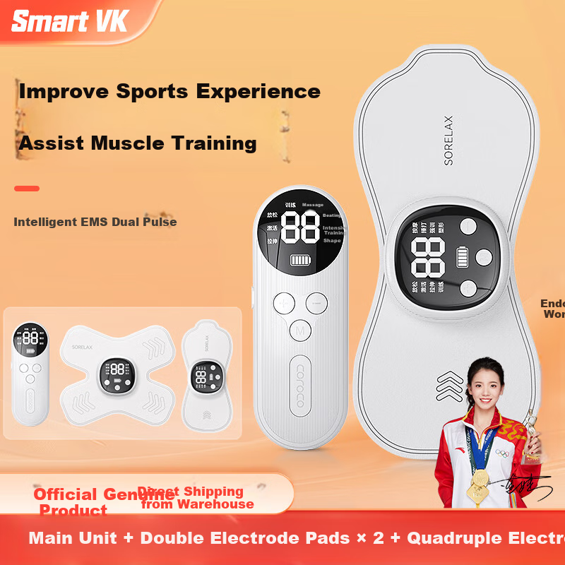 Smart VK Electrical Muscle Stimulation Device, Massage Machine for Full-Body Exercise, Post-Surgery Muscle Recovery, Fascia Tape