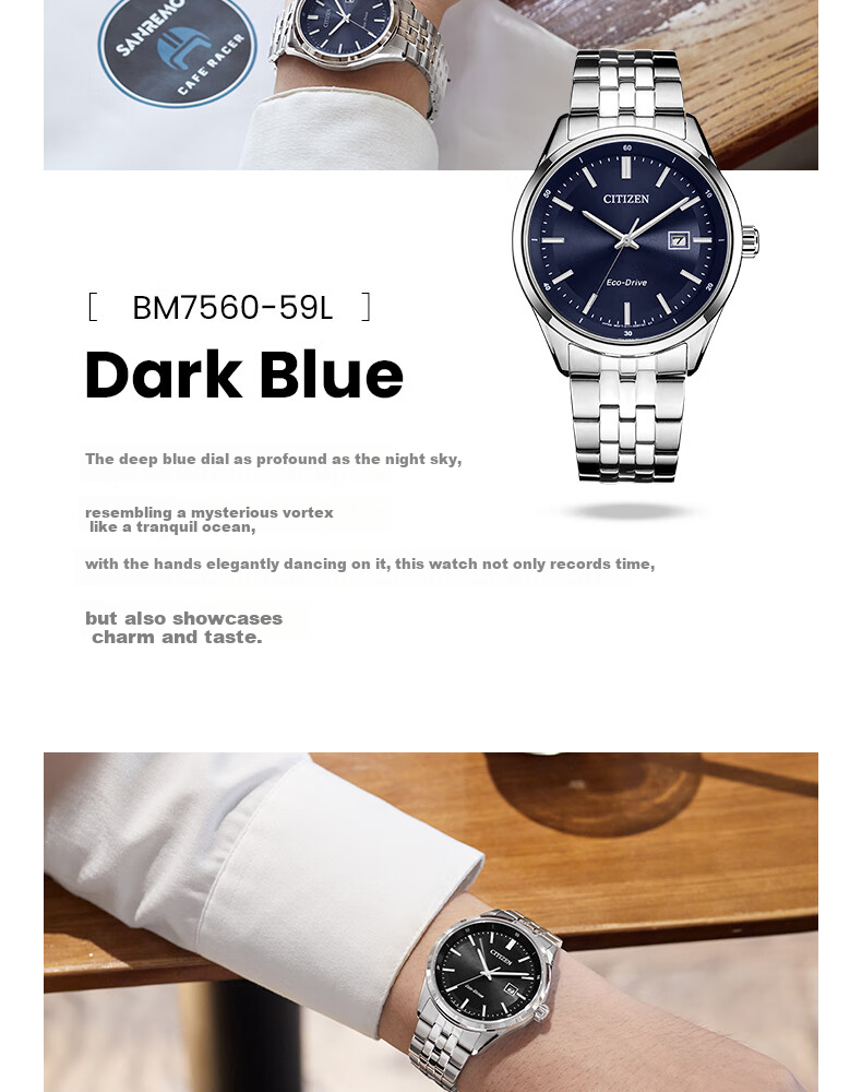 CITIZEN Watch for Men, Japanese And Korean Style, Eco-Drive, Date Display, Steel Band, Minimalist Business Design, Gift for Boyfriend, BM7560-59L 3