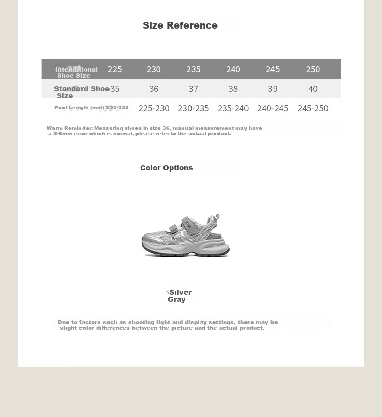 ZHR Hollow Dad Shoes for Women, Summer Breathable Fashionable Women's Shoes, Casual Thick-Soled Shock-Absorbing Sneakers for Women, IF17 Silver Color Size 36 4
