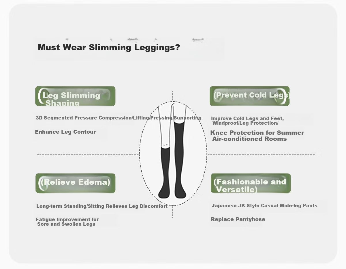Shiwaji High-Pressure Calf Socks for Women, Spring And Summer Strong Compression JK Socks, Over-Knee Socks, Spring And Autumn Black Thigh-High Socks 10
