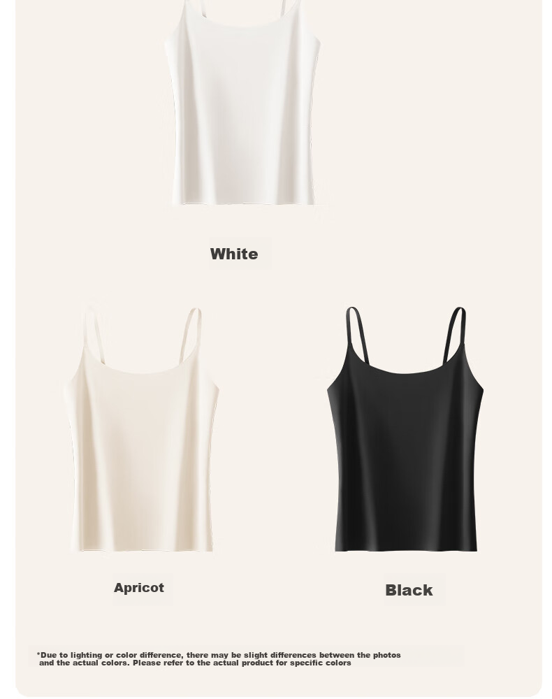 MiiOW Camisole Tank Top for Women, Basic Undershirt, Summer Casual Shapewear, Inner Wear, Ice Silk Vest, Can Be Worn As Outerwear 20