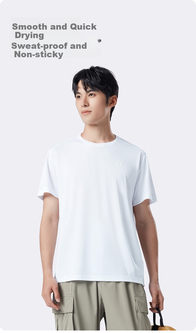 TECTOP Men's Short Sleeve T-Shirt Spring Summer Outdoor Sports Fitness Casual 2422295TX Star Gray 3XL 1