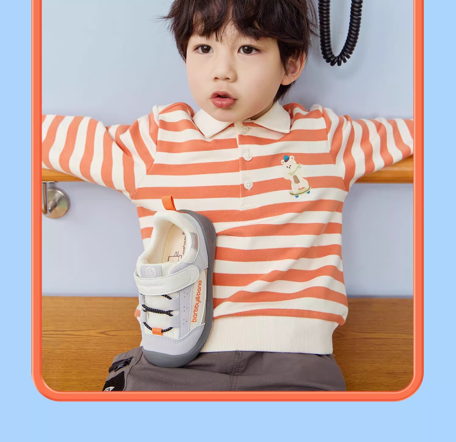 BARBBY&BANA Baby Walking Shoes Infant Footwear Spring/summer 2025 Breathable Soft-Soled Functional Shoes for Ages 1-3 Sand Gray Size 20 5