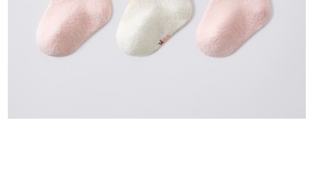 Beitais Baby Socks Autumn Winter Thickened Warm Newborn Double-Sided Fleece Cotton Socks Unisex Children's Mid-Calf Socks 32