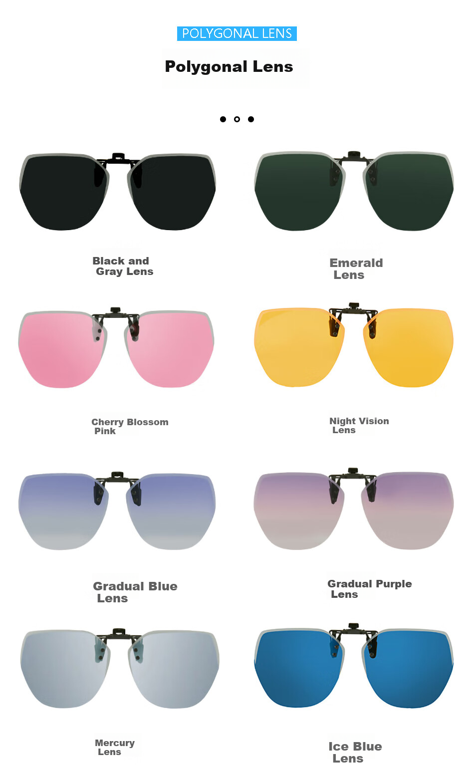 DRATRA Polarized Sunglasses Clip-On for Men And Women, Classic Frog-Eye Glasses, Myopia Eyewear Clip-On, Driving Sunglasses, Sun Protection, Anti-Glare 8