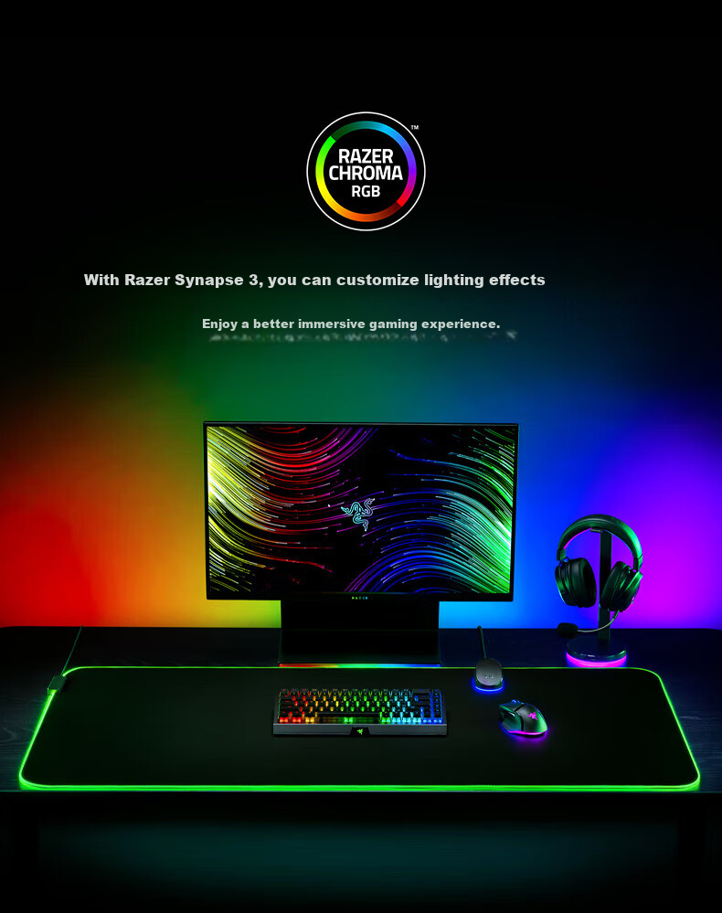 Razer Armor Bug Iridescent Edition - 3XL Gaming Mouse Pad, Iridescent Mouse Pad 6