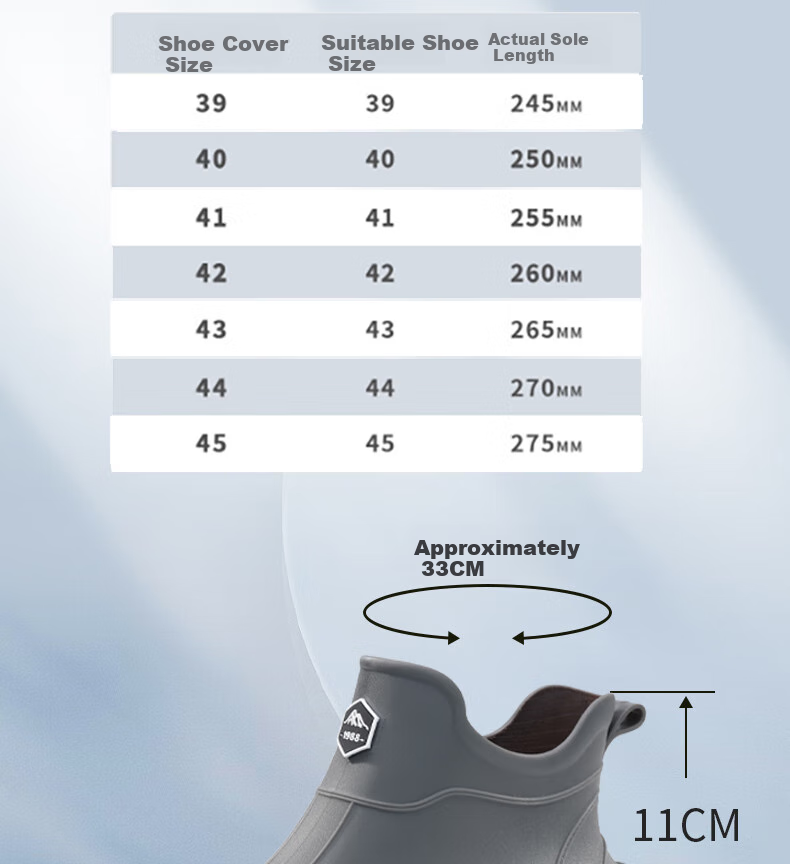 Lanoudun Rain Boots, Short Tube Shoes for Men And Women, Non-Slip Waterproof Rubber Shoes, Wear-Resistant Fishing And Beach Shoes YX1027 Size 36 9