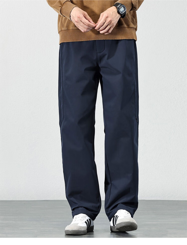 JEEP Casual Pants for Men, Spring And Summer Loose Cargo Pants, Men's Straight-Leg Sports Trousers, Navy Blue, 4XL 8