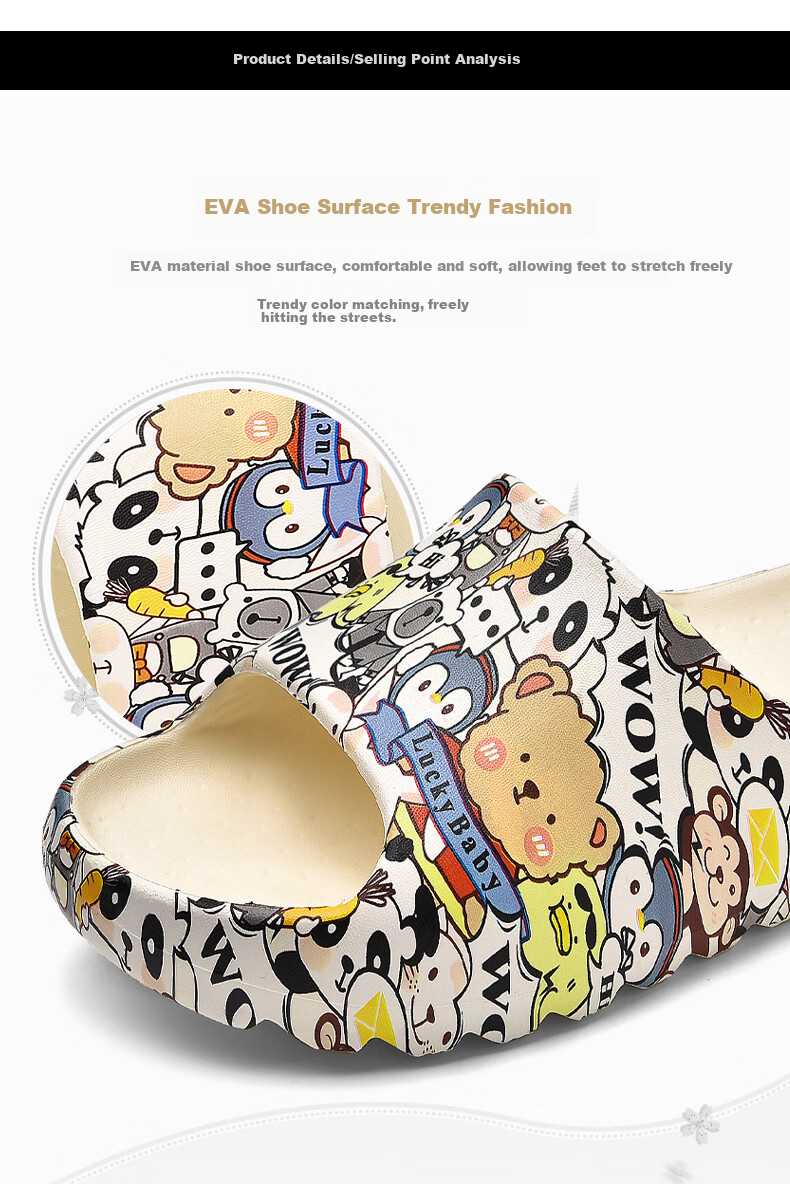 CARTELO Women's Slippers with Squishy Feel, Home Slippers, Slide Sandals, Bathroom Slippers, Women's Shoes 0824 Animal Park 36-37 7