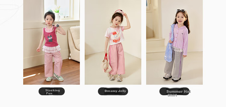 LUSON Children's Clothing, Baby Straight-Leg Pants for Girls, Quick-Dry Trousers, New Summer And Autumn Style, Casual Lightweight Pants for Girls 3