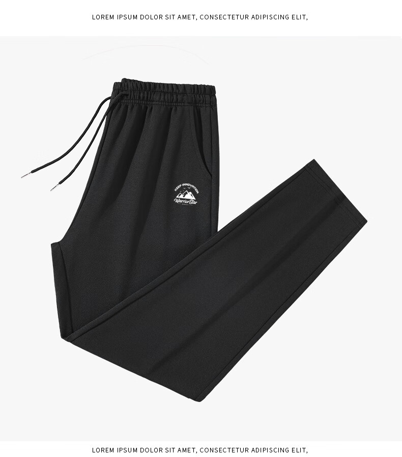 Warrior Men's Winter Fleece-Lined Thickened Warm Cotton Sports Pants Running Fitness Loose Casual Trousers 13