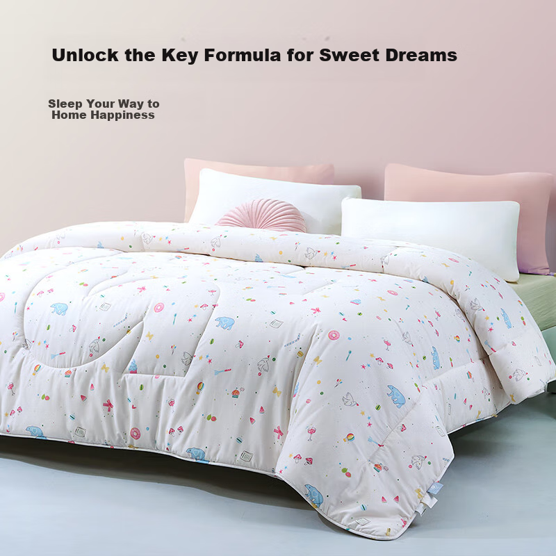 Fuannaertong Pure Cotton Antibacterial 30% Soybean Fiber Comforter, All-Cotton Spring And Autumn Quilt, 4.4 Jin (2.2 Kg), 203*229cm