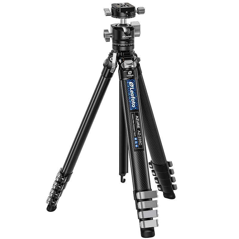 Leofoto Tripod, Canglong AZ Series Portable Carbon Fiber Tripod, Ball Head Portable Landscape Photography Tripod Ball Head Kit, AZ-235C+LH