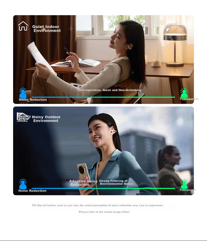 UGREEN Bluetooth Earphones S8 Clip-On Active Noise Cancelling Open Bone Conduction Concept Sports Commuting Wireless Gaming AI Translation Earphones for Apple Huawei Xiaomi 20