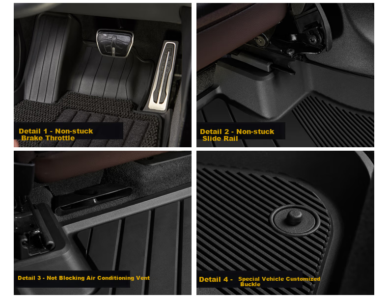 3W BMW New 5 Series 5305 25Li520 Long Wheelbase Dedicated TPE Car Floor Mats + Meinis Carpet for 2018-2023 Models Beijing Configuratio 12