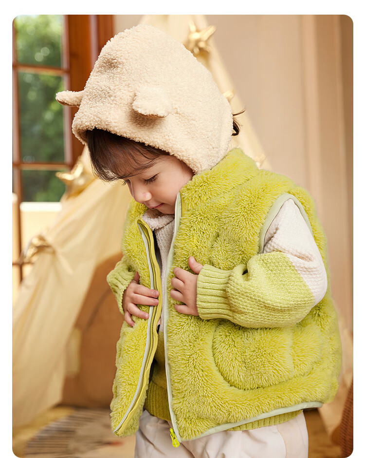 Balabala Kids Vest Boys Girls Jacket Children's Clothing 2025 New Autumn Winter Warm Thick Coral Fleece 209425101204 6