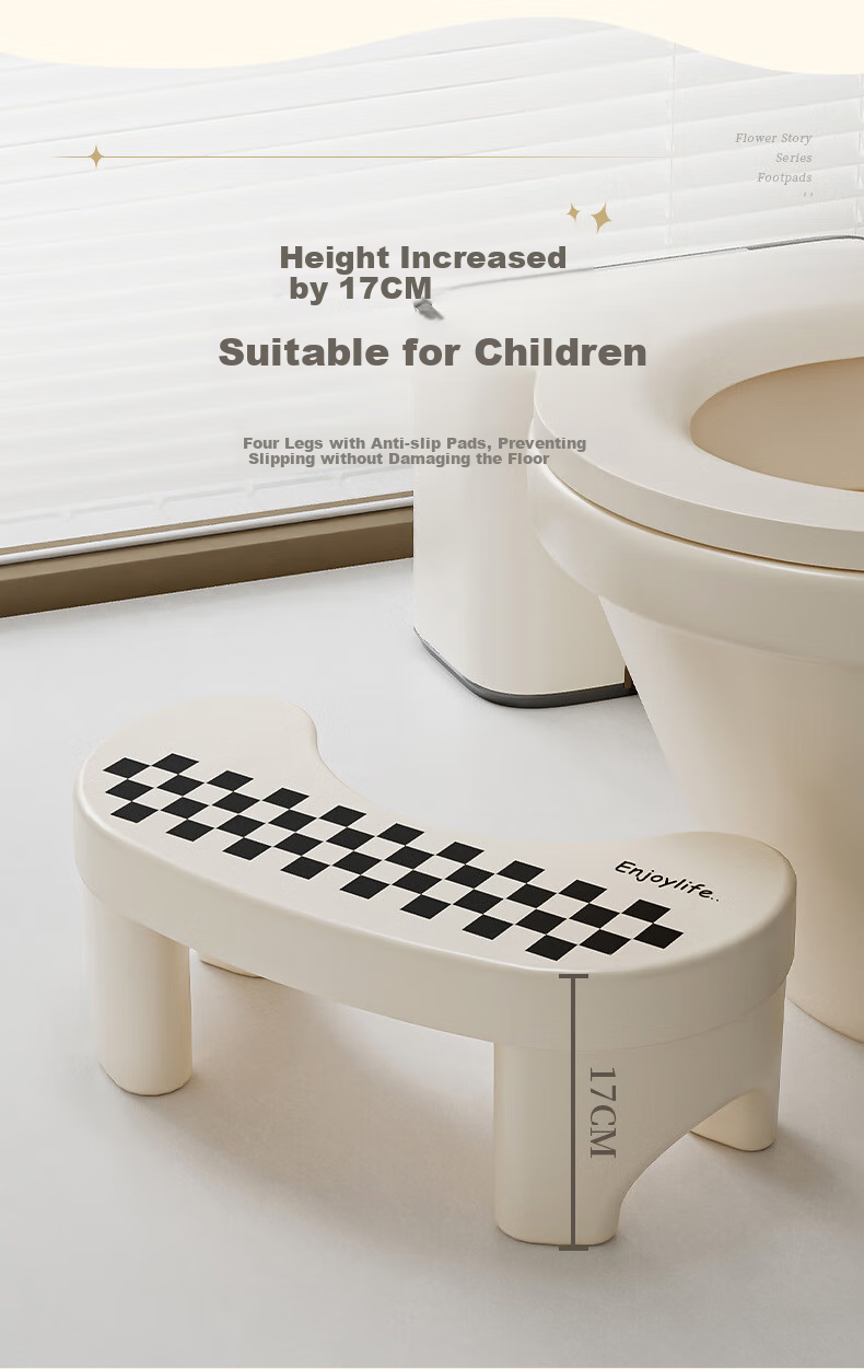 Fanyejia Household Toilet Stool, Squatting Toilet Seat, Squatting Aid, Bathroom Footrest Pad, Thickened Foot Stepping Stool, Children's Toilet Seat 5