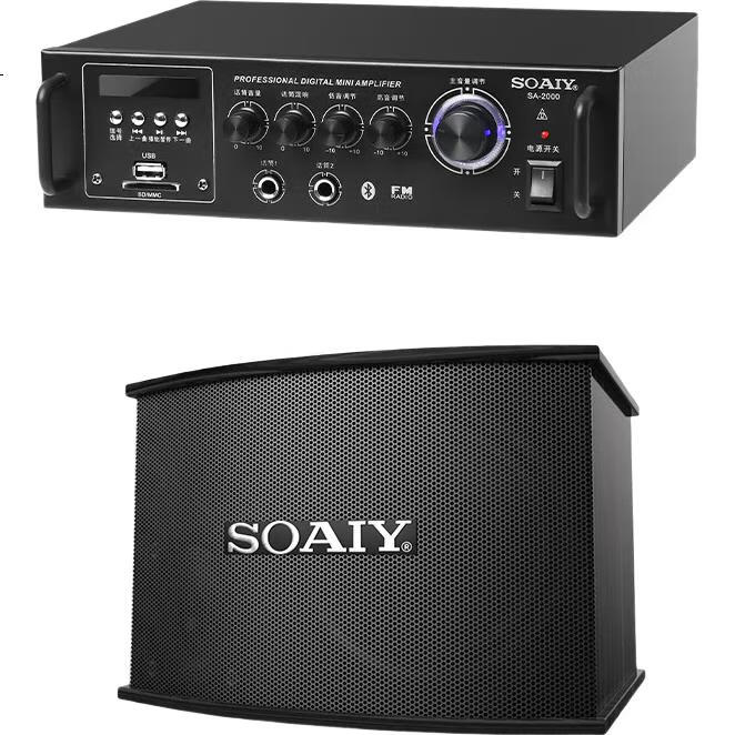 Акустическая система Soaiy CK-M6, домашний кинотеатр KTV, комплект усилитель + 2 колонки + 2 микрофона