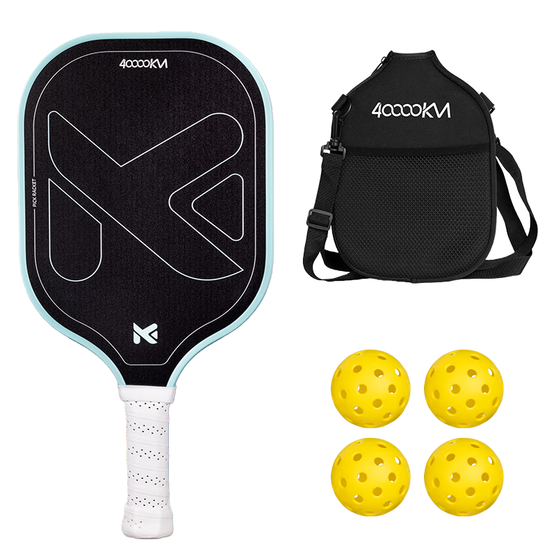 40,000 Kilometers Pickleball Paddle Set Fiberglass Single Paddle PP Honeycomb Core Durable Beginner Practice Paddle Lanyu