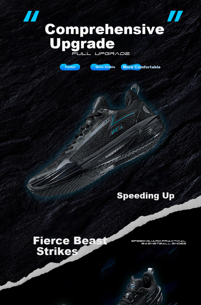 QIAODAN Basketball Shoes for Men FE3.0, Low-Top, Lightweight, Shock-Absorbing, Wear-Resistant, Professional Performance Basketball Shoes 2