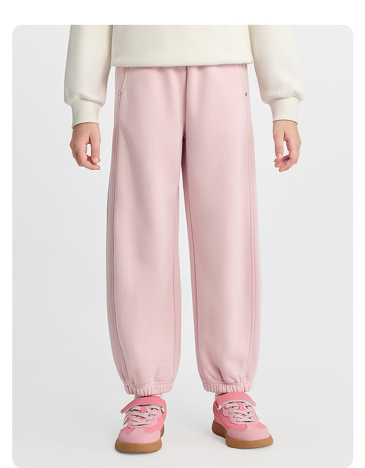 Balabala BalaOne Kids Fleece-Lined Pants Girls Sports Long Pants 2025 Winter Warmth 208425108004 1