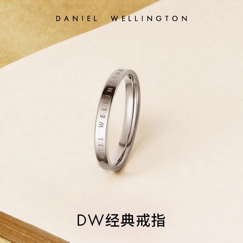 Daniel Wellington Classic Series Couple Ring Men's Silver Size 64 Christmas Gift for Boyfriend DW035