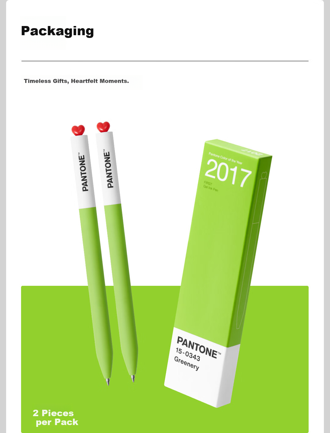 KACO X PANTONE Collaboration, Pantone 0.5mm Gel Pen, Stylish Signature Pen, Quick-Drying Ballpoint Pen, Black Ink Pen, Carbon Pen, Student Exam Pen (2022), 2-Pack 5