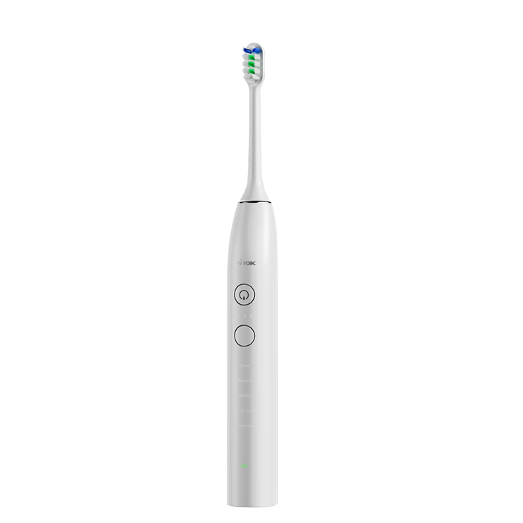 JIMOK German Electric Toothbrush for Adults, Quiet Noise Reduction, Five Modes for Efficient Cleaning, 365-Day Long Battery Life, K2 Moonlight White
