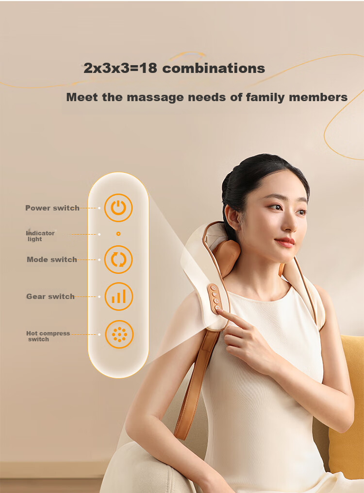 Bear Neck Massager, Cervical Massage Device, Shoulder And Neck Massager, Dual-Frequency Pulse Massager, Hot Compress Intelligent Massager, Birthday Gift for Women, Wife, Elders, Mid-Autumn Festival Gift 11