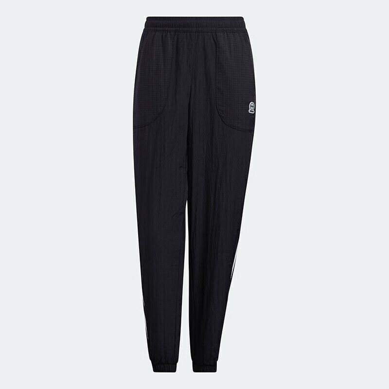Adidas Women's Breathable Comfortable Casual Wide-Leg Pants HF7283 Black L 3