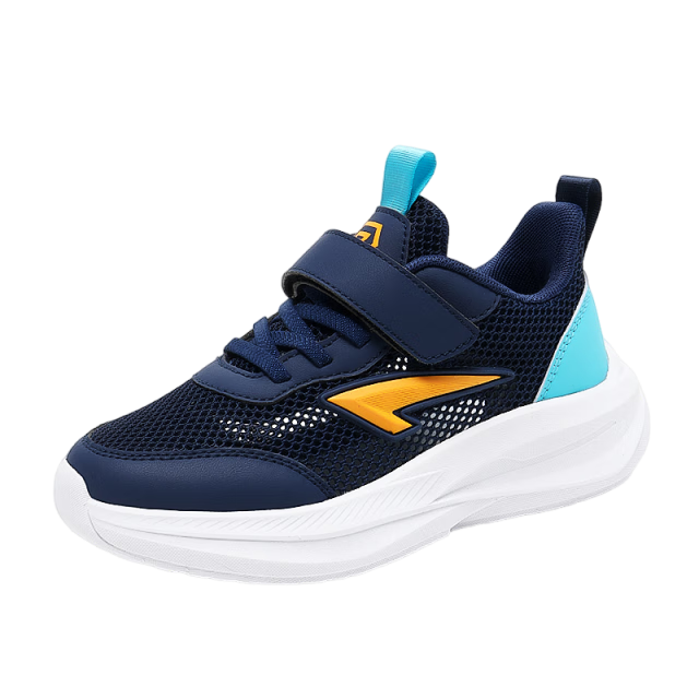 7-PE Boys' Sports Shoes 2026 Spring New Breathable Mesh Big Kids Velcro Soft Sole Lightweight Children's Shoes