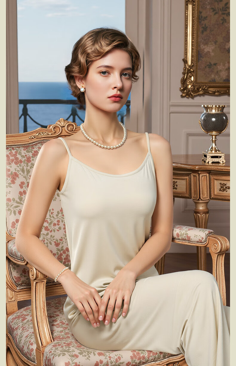 MONTAGUT Modal Vest Women's Lightweight Cool Ice Silk Sexy Camisole Sleepwear White Summer Innerwear Top 2