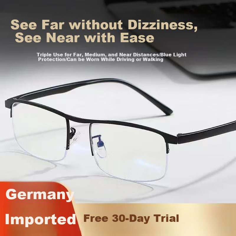 Mumujian Reading Glasses for Men, Bifocal Automatic Power Adjustment, Smart Zoom And Color-Changing High-Definition Presbyopic Glasses for Middle-Aged And Elderly