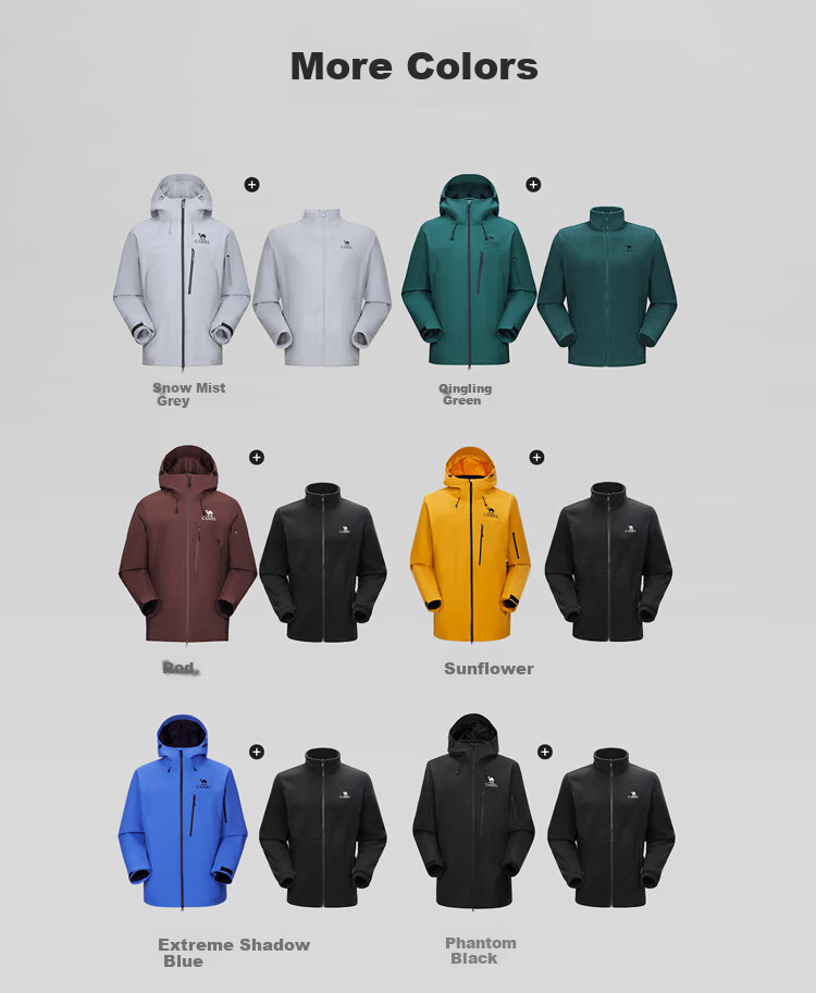 CAMEL (CAMEL) 【Wang Junkai's Choice - Rain God Cruiser】Outdoor 3-in-1 Fleece Assault Jacket 2025 New Model Coat 18