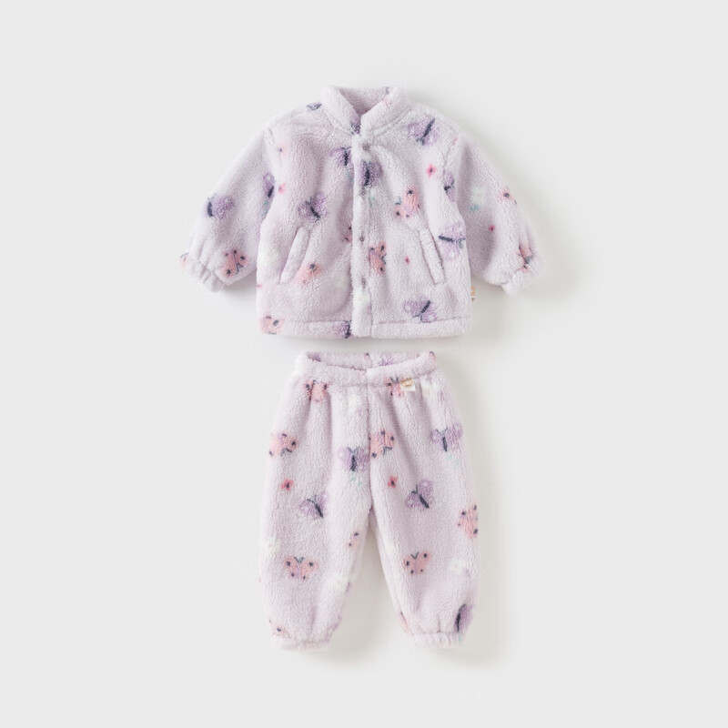 DAVE & BELLA Boys' Homewear Set Girls' Winter Pajamas Children's Warm Two-Piece Set