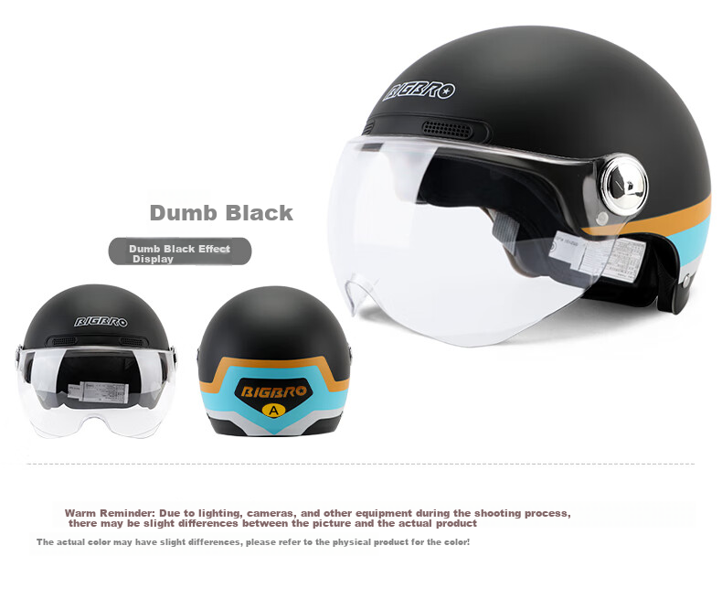 BIGBRO K15 Gray Ribbon, New National Standard 3C Certified Motorcycle Electric Bike Riding Helmet, Unisex All-Season Sun Protection Electric Scooter Summer Half Helmet 4