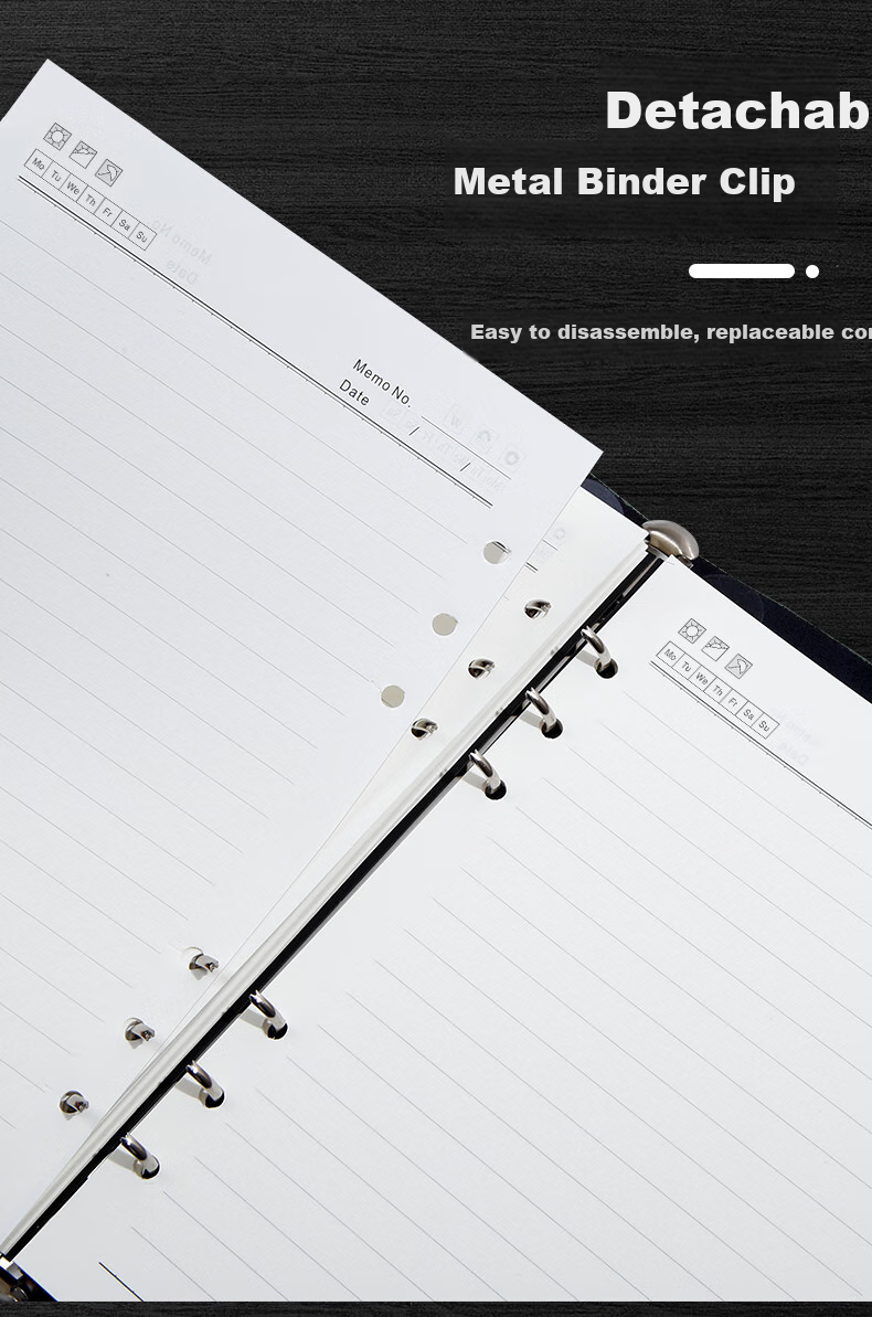 Weimei A5 Notebook, High-Quality Genuine Leather Work Journal, Artistic And Exquisite Diary, Loose-Leaf Notebook, Two-Layer Cowhide, Personalized Planner, National Day And Mid-Autumn Festival Gift, Customizable with Printed Logo 8