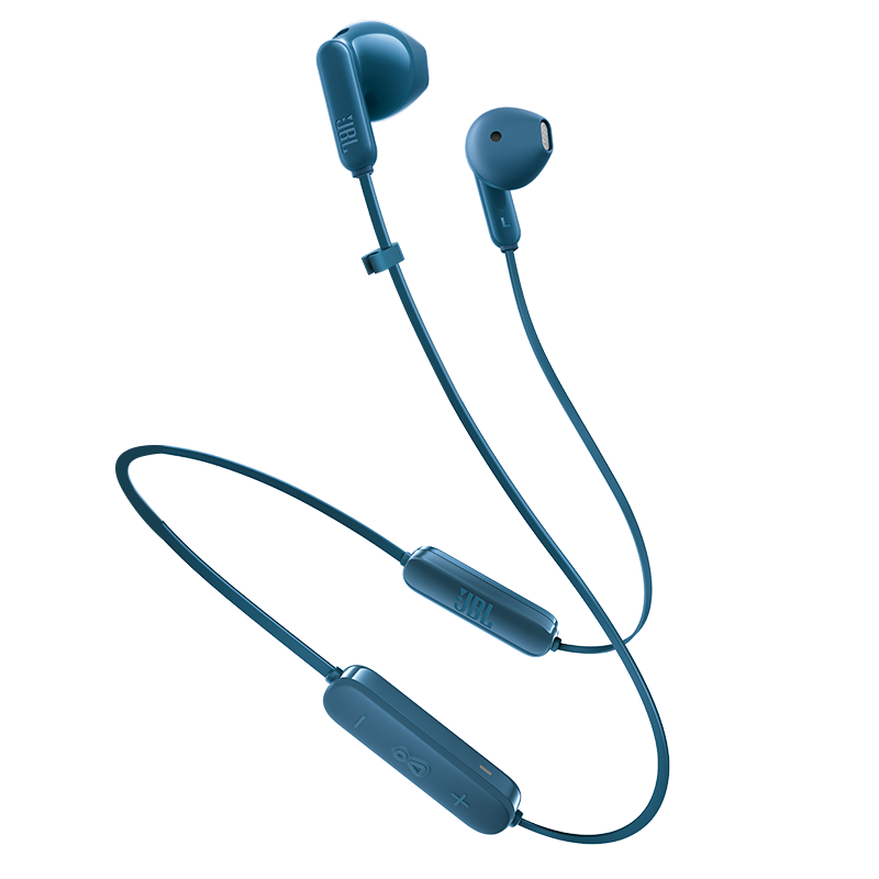 JBL TUNE 235BT Semi In-Ear Bluetooth Headphones, Neckband Style Earphones, Waterproof Design for Hands-Free Calling, Long Battery Life with Fast Charging, Apple-Style Earphones, Gift for Friends, Blue