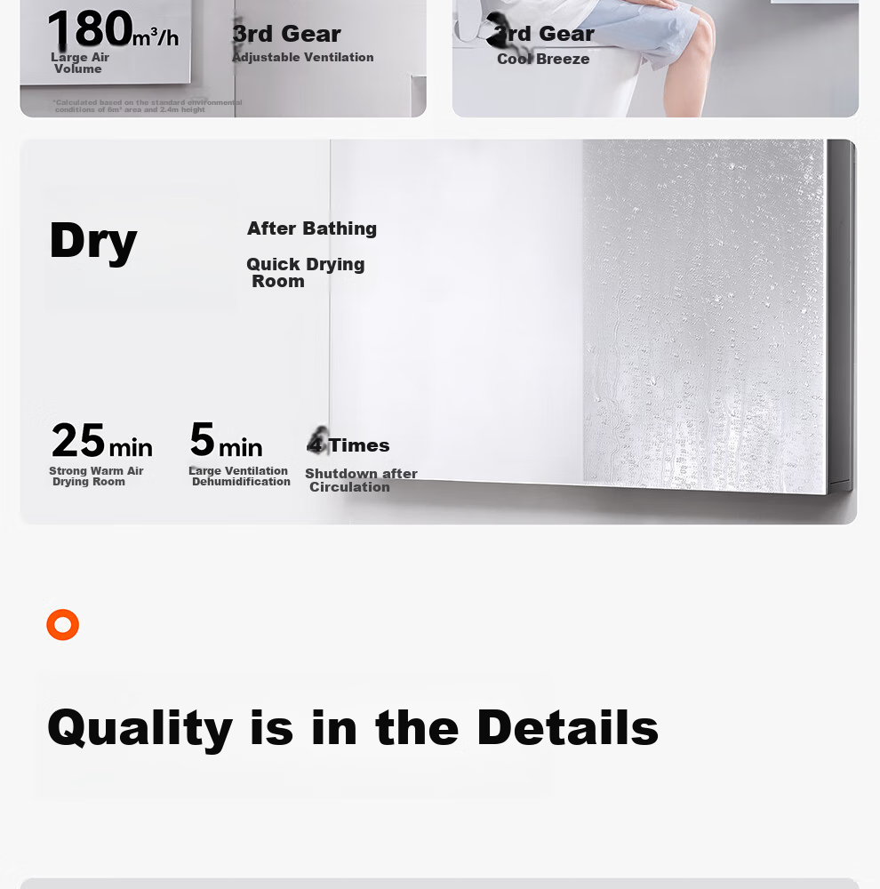 AUPU Smart Bathroom Heater Hot Wave Series Intelligent AI Constant Temperature Scheduling Warm Room Wind Heating Exhaust Lighting Integrated SE2 24