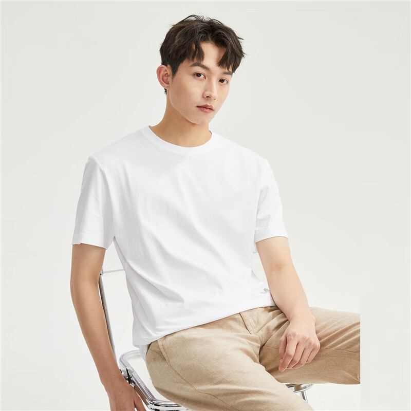 Giordano, 3-Pack Men's T-Shirts, Short-Sleeve Cotton Round Neck Undershirt, Men's Pure Cotton Half-Sleeve Shirt, 18244504